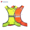 100% Polyester Yellow High Visibility Reflective Safety Vest Night Running Security Clothing Adjustable Waist